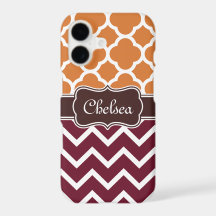 Naranja Entramado Maroon Chevron Patrones Marrón N