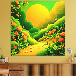 Naranja exuberante Arte Jardín