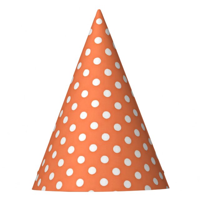 Naranja Fiesta de puntos blancos Gorra (Anverso)