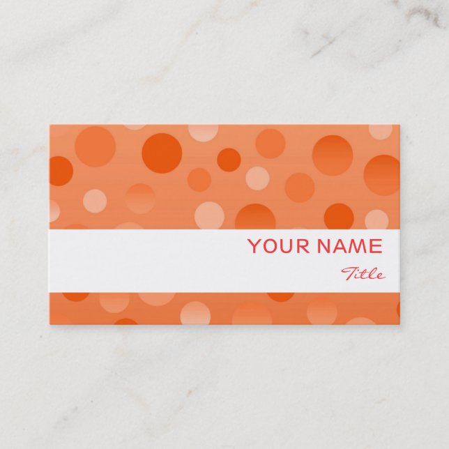 Naranja Fizz tarjeta de visita plantilla de rayas  (Anverso)