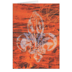 Naranja Fleur-de-lis Mixed Media 2