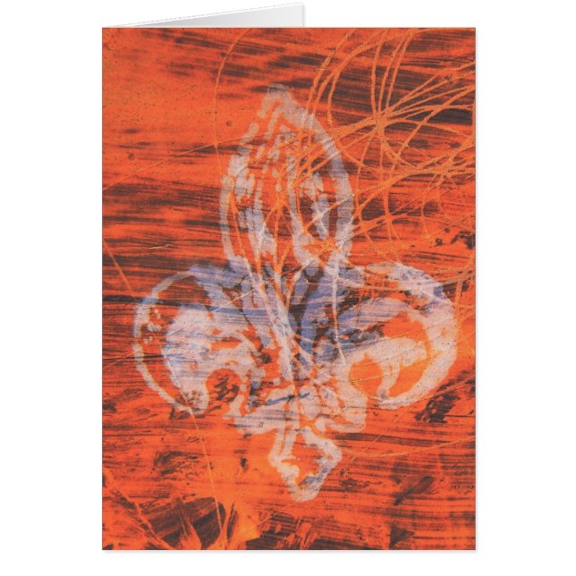 Naranja Fleur-de-lis Mixed Media 2 (Frente)
