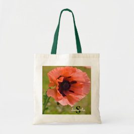 Naranja Flor de amapola Bolsa de tote