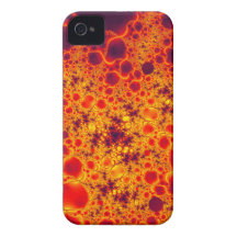 Naranja Fractal Smartphone Funda