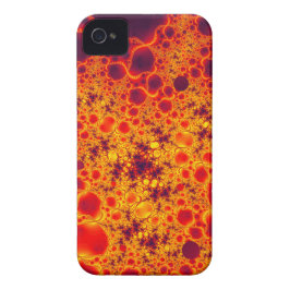 Naranja Fractal Smartphone Funda