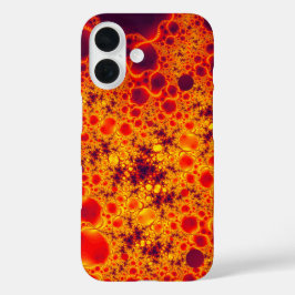 Naranja Fractal Smartphone Funda