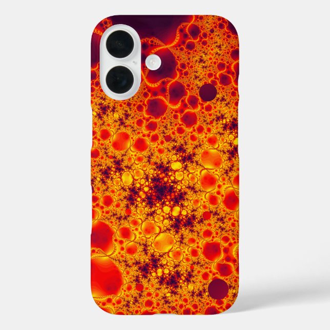 Naranja Fractal Smartphone Funda (Reverso )