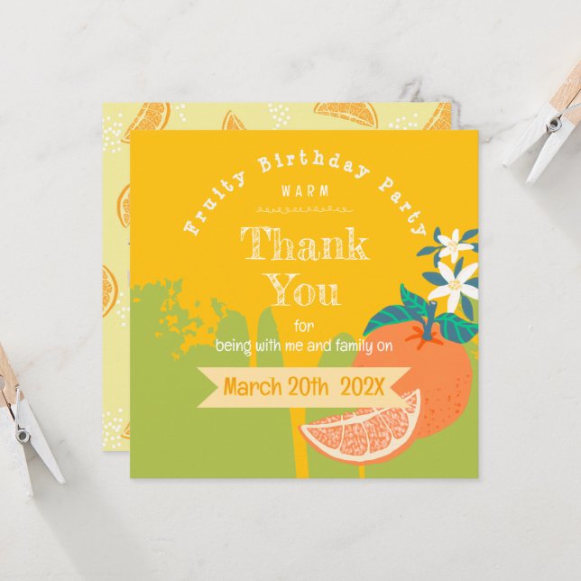 Naranja Fruity Birday Gracias (Anverso/Reverso In Situ)