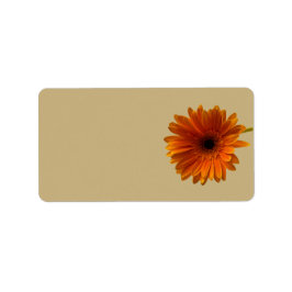 Naranja Gerbera Daisy Blank Etiquetas de dirección