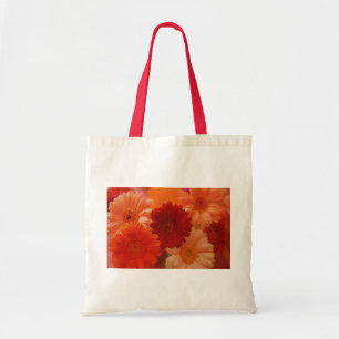 Naranja Gerbera Daisy Flores Bolsas de Arte Tote
