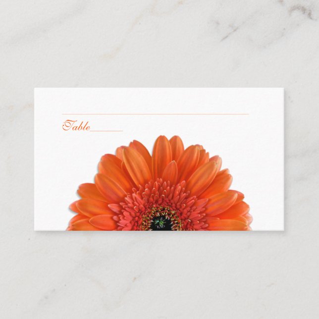 Naranja Gerbera Daisy Tarjetas de Ocasión Especial (Anverso)