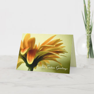 Naranja Gerbera Flor con tarjeta de saludo de text