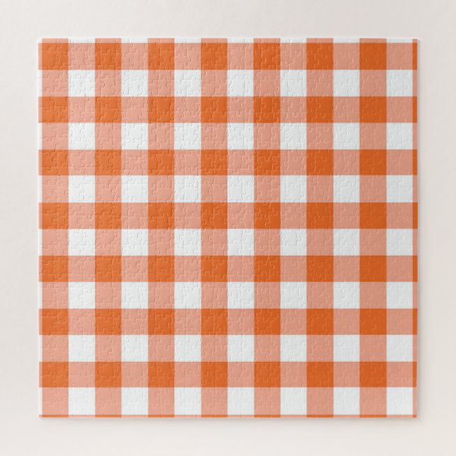 Naranja Gingham Puzzle (Vertical)