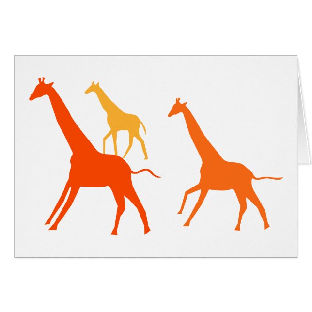 Naranja Giraffes (Anverso (Horizontal))
