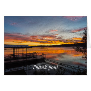 Naranja Glory Morning Painterly Gracias Tarjeta