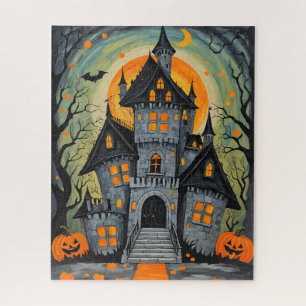 Naranja Glow Castle Jigsaw Puzzle