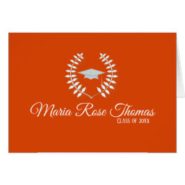 Naranja Grad Nota de agradecimiento (4,25" x 5,5")