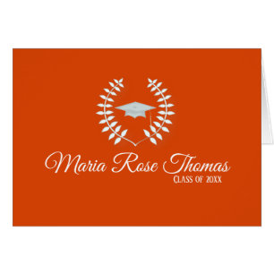 Naranja Grad Nota de agradecimiento (4,25" x 5,5")