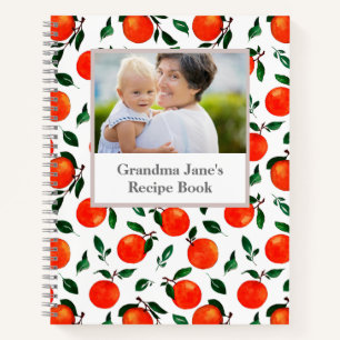 Naranja Greenery Photo Cookbook Libro de recetas d