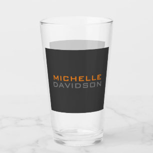 Naranja Gris moderno Texto negrita Minimalista Ele