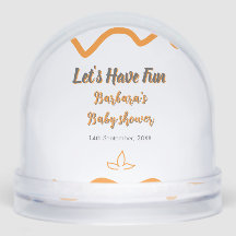 Naranja gris retro español baby ducha boho moderno