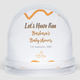 Naranja gris retro español baby ducha boho moderno