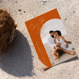 Naranja Guardar la tarjeta de fecha con Relieve me