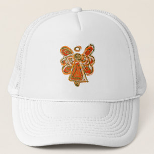 Naranja Guardian Ángel Personalizado Gorra de arte