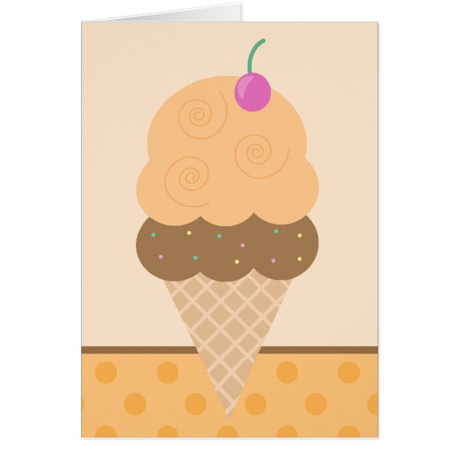 Naranja Ice Cream Cone (Frente)