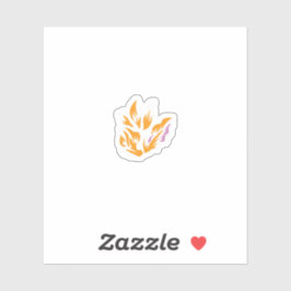 naranja, ilustracion rosa Pegatina de vinilo de co