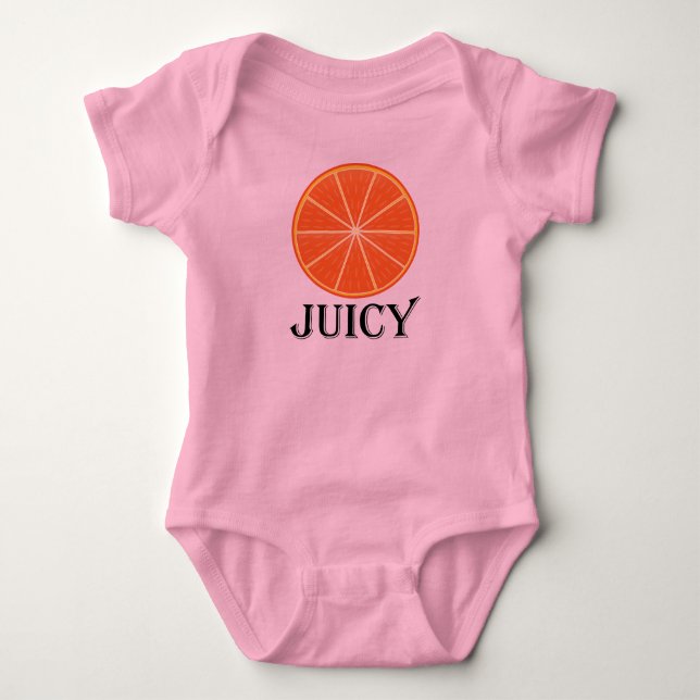 Naranja Jugosa - Bodysuit de Jersey para Bebé (Anverso)