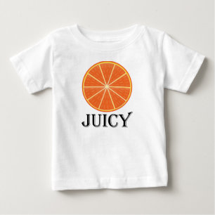 Naranja jugoso - camiseta fina del jersey del bebé
