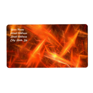 naranja ligero Resumen Etiqueta de envío fractal