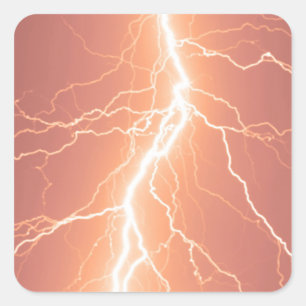 Naranja Lightning Strike - Pegatina
