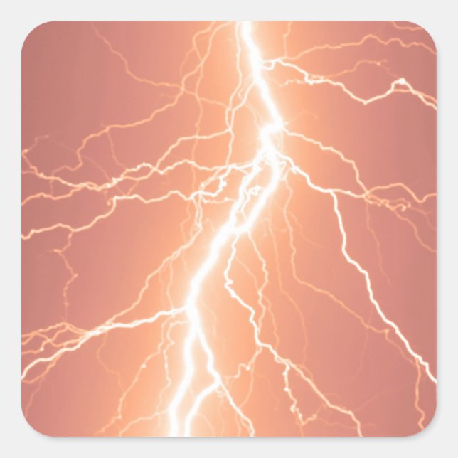 Naranja Lightning Strike - Pegatina (Anverso)