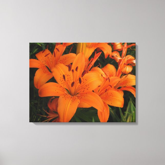 Naranja Lilies Lienzo envuelto (Anverso)