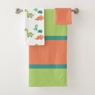 Naranja lindo y dinosaurio verde