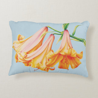 Naranja lirios arte fino pintura lanzar almohada