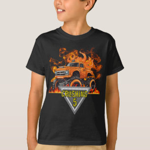 Naranja llama a camiseta de camiseta de monstruo d