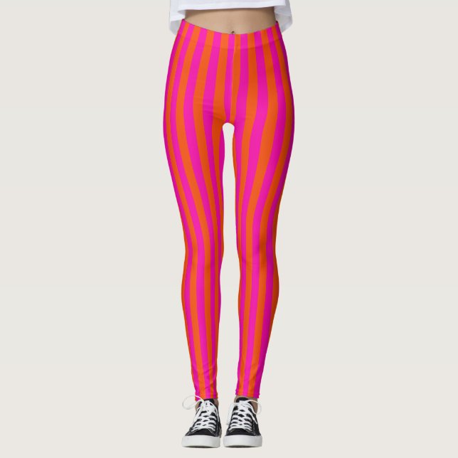Naranja lúdica y pantalones de ejercicio de mujere (Anverso)