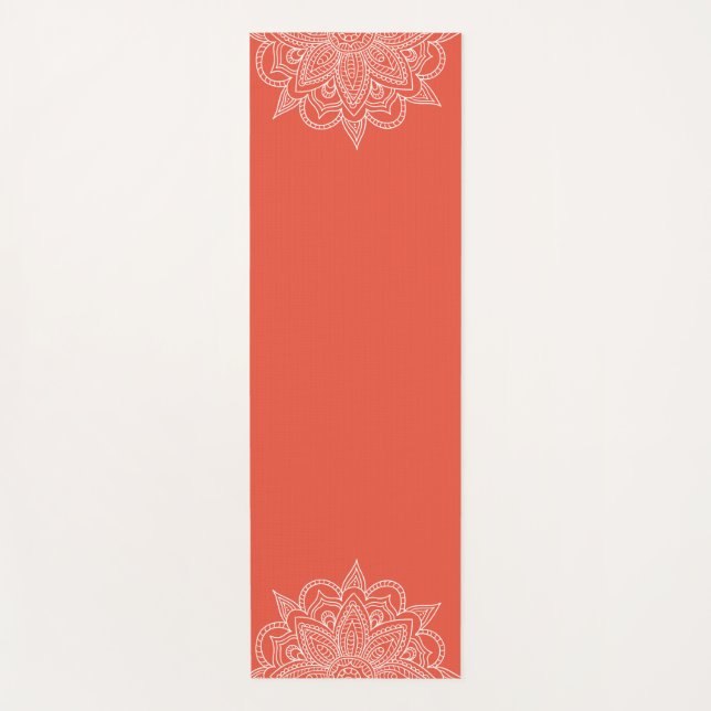 Naranja Mandala Yoga Mat (Anverso)