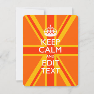 Naranja mantener la calma y tu texto sobre un gato