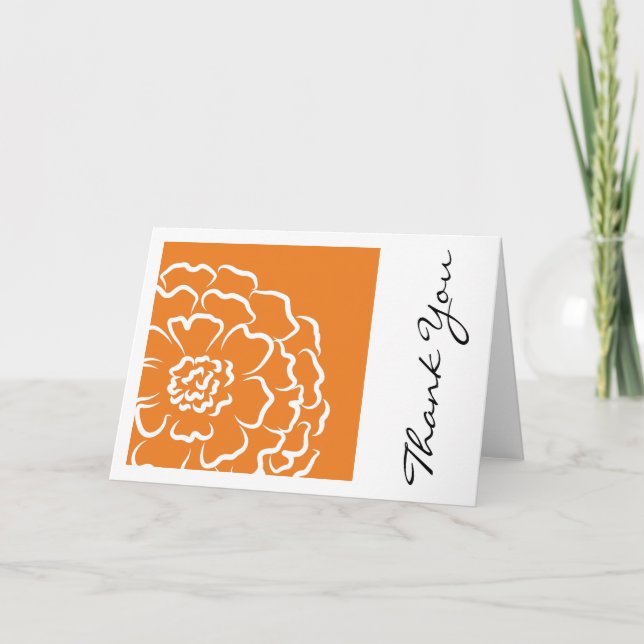 Naranja Marigold Gracias Nota (Anverso)