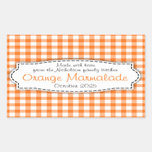 Naranja marmalade gingham comprobar etiqueta de al