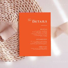 Naranja Minimalista moderno Tarjeta de cierre