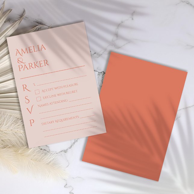 Naranja minimalista Wedding RSVP (Subido por el creador)