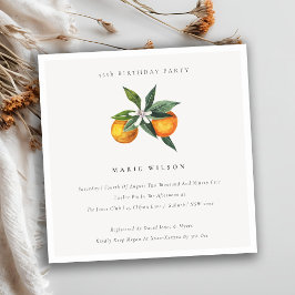 Naranja mínimo Boho Fauna Cualquier Invitación de