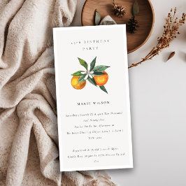 Naranja mínimo Boho Fauna Cualquier Invitación de