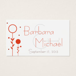 Naranja moderna de Punto Floral Simple Wedding Fav