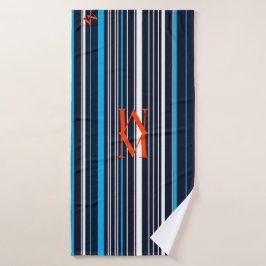 Naranja Monogramed Blue Striped